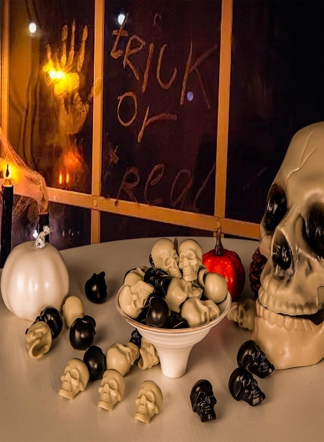 SUNREEK 20 Pieces Halloween Skulls, Realistic Looking Skulls Human Skeleton Head Skull for Halloween Bar Home Table Decoration (0.8 * 0.9 * 1.4 Inches) - Image 4